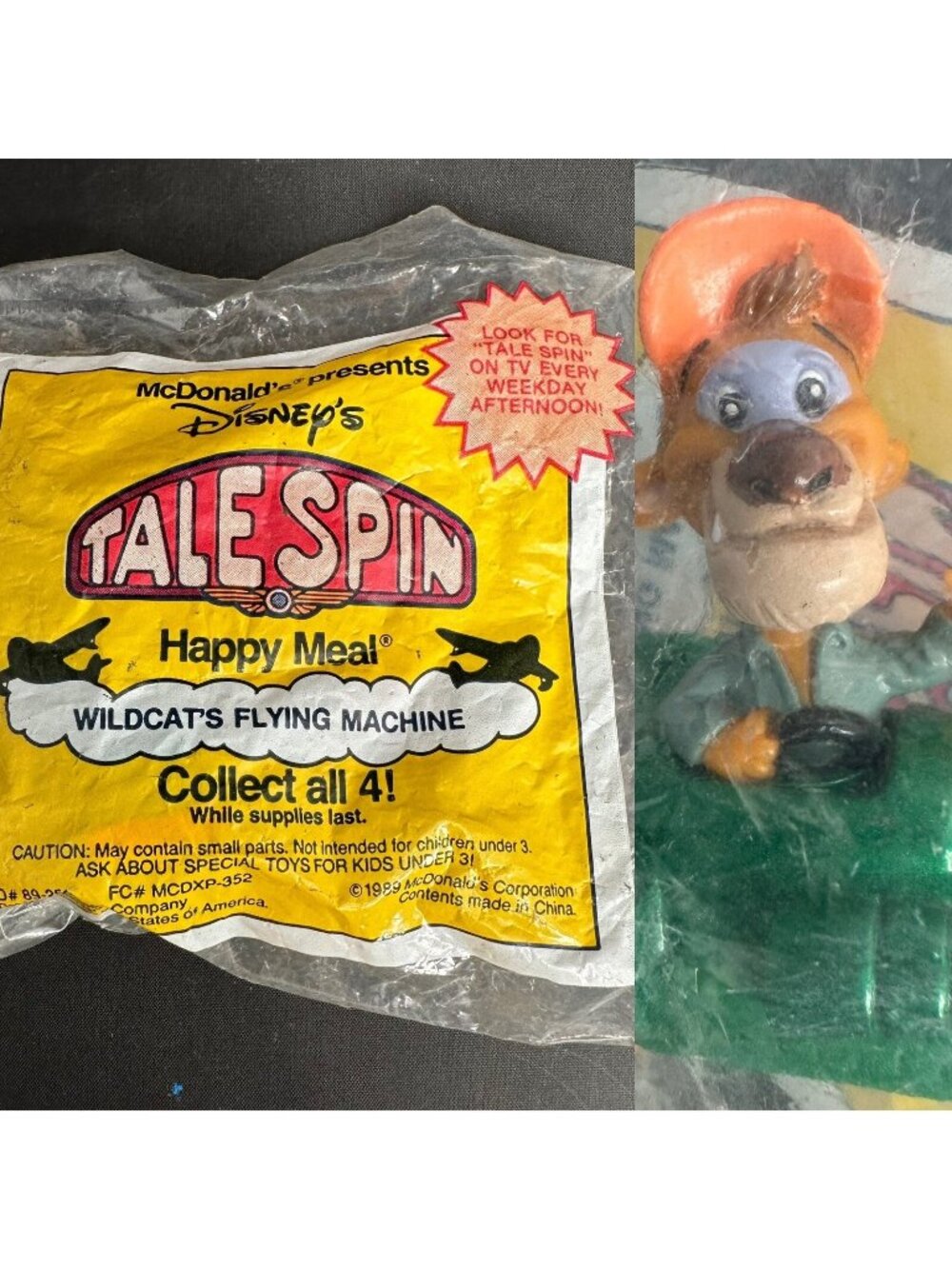 Disney TaleSpin Happy Meal Toy - Wildcats Flying Machine - 1989 McDonalds Collec